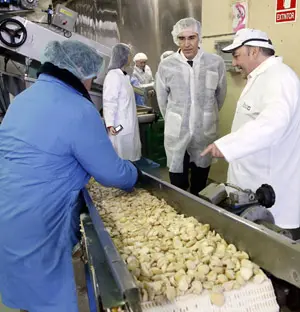 O CONSELLEIRO DE ECONOMIA  FRANCISCO CONDE VISITA  AS INSTALACIONS DA EMPRESA ALIBOS EN MONTERROSO LUGO