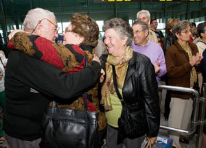 chegada dos emigrantes galegos do programa reencontros na casa 2012
fotos: ana varela