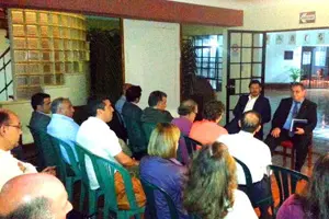 Miranda con empresarios gallegos