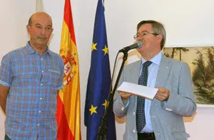 Casal y Jiménez en el acto de inauguración de la muestra