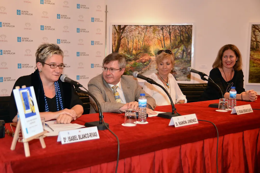 Blanco-Rivas, Jiménez, Serrano y Baines, en la mesa