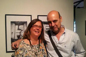 Isabel y Facundo Zubiría durante la inauguración muestra