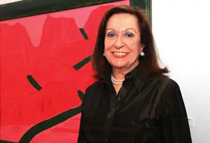 Amparo Salgueiro con su obra La esperanza tiene su camino