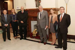 Santín, Falcón, elpresidente del Consejo de Estado, Romay Beccaría, el periodista Elías Rodríguez, Egea y Jiménez