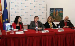 2. Alicia Esteban, Ramón Jiménez, Mercedes Aguirre y José María de la Torre en la mesa