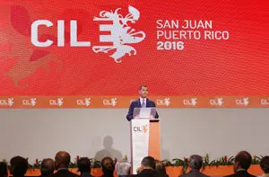Su Majestad el Rey, durante su intervención en la inauguración del Congreso