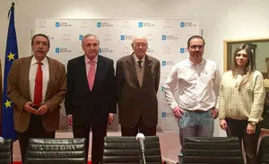 1. De izda a d. Vicente Araguas, José Ramón Ónega, José M. Romay, Suso Díaz y Lorena Rei