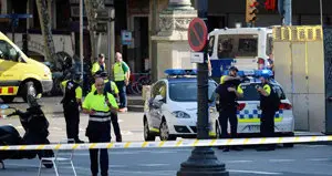 Dispositivo policia en Barcelona