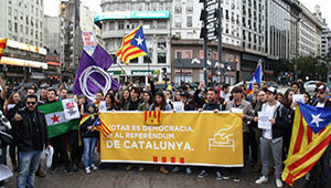 Manifestación en el Casal de Cataluña 1
