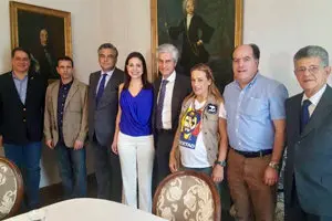 ADOLFO SUÁREZ ILLANA CON DIRIGENTES MUD VENEZUELA