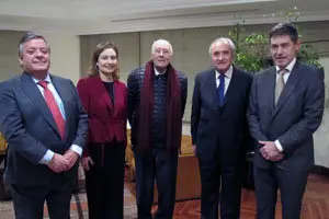 Julio Ancochea e Inmaculada Ramos, José Manuel Romay Beccaría, José Ramón Ónega y José María Eiros