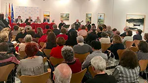 3. Más de doscienteas personas acudieron a la Casa de Galicia a la presentación del libro de Sáez-Angulo cuyo acto terminó con cantigas medievales a cargo del grupo SONIDOS DE LA TIERRA