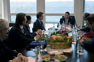 Caption: The president of the Galicia region in Spain, Alberto Feijóo, visits the Israel Parliment (the knesset) in Jerusalem January 31 2018.  Caption for the photos of the meeting -  The president of the Galicia region in Spain, Alberto Feijóo, meets with Yuli-Yoel Edelstein, the president (Speaker) of the Knesset, the Israel Parliament (the knesset) in Jerusalem January 31 2018. Thanks, Oren Ziv