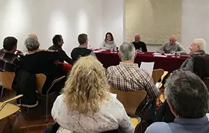 Un momento de la reunión que tuvo lugar en la Casa de Galicia
