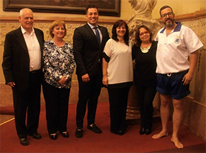 Téllez con los presidentes de Casas de Argentina y Uruguay