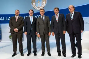 O titular do Goberno galego, Alberto Núñez Feijóo, acompañado dos membros do Executivo autonómico, preside o acto de imposición das Medallas de Galicia 2019. Museo Centro Gaiás (Monte Gaiás, s/n), Santiago de Compostela, 24/07/19.