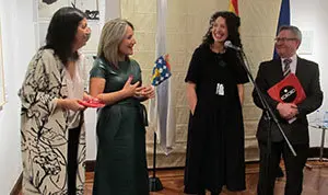 Francisca García Jáñez, Ana Soler, Yano Yoro y Ramón Jiménez, durante la presentación