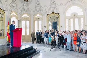 Don Felipe durante sus palabras en la recepción a la colectividad española residente en la República de Cuba  2