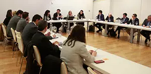 A directora da Axencia para a Modernización Tecnolóxica de Galicia (Amtega), Mar Pereira, e o secretario xeral da Emigración, Antonio Rodríguez Miranda, reúnense coas empresas do Pacto Dixital para pechar a súa colaboración na nova canle Retorna Dixital e o calendario de actividades para 2020 do Plan DigiTalent.