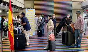 Venezuela.. Pasajeros chequeándose