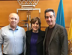 Raul Estrada, Begoña Serrano y Manuel Barros