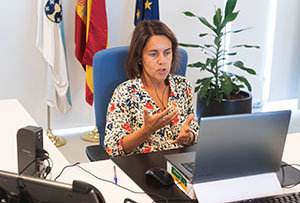 A directora da Axencia Galega de Innovación (Gain), Patricia Argerey, intervén nunha mesa redonda telemática no marco do Bio Investors Day 2020, que organiza a Asociación Española de Bioempresas (Asebio).