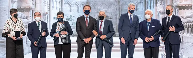 O titular da Xunta de Galicia, acompañado do seu Executivo, preside a cerimonia de imposición das Medallas Castelao 2021. Na edición deste ano os galardoados foron Esther Eiros, Santiago Pemán, Xoan Luis Saco Cid, o Centro Superior de Hostelería de Galicia, Manuel Vila López Palacio de Congresos e Exposicións de Galicia  (Santiago de Compostela), 25/06/2021