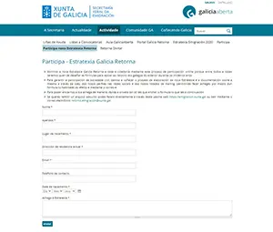 Participación ciudadana en la Estratexia Retorna