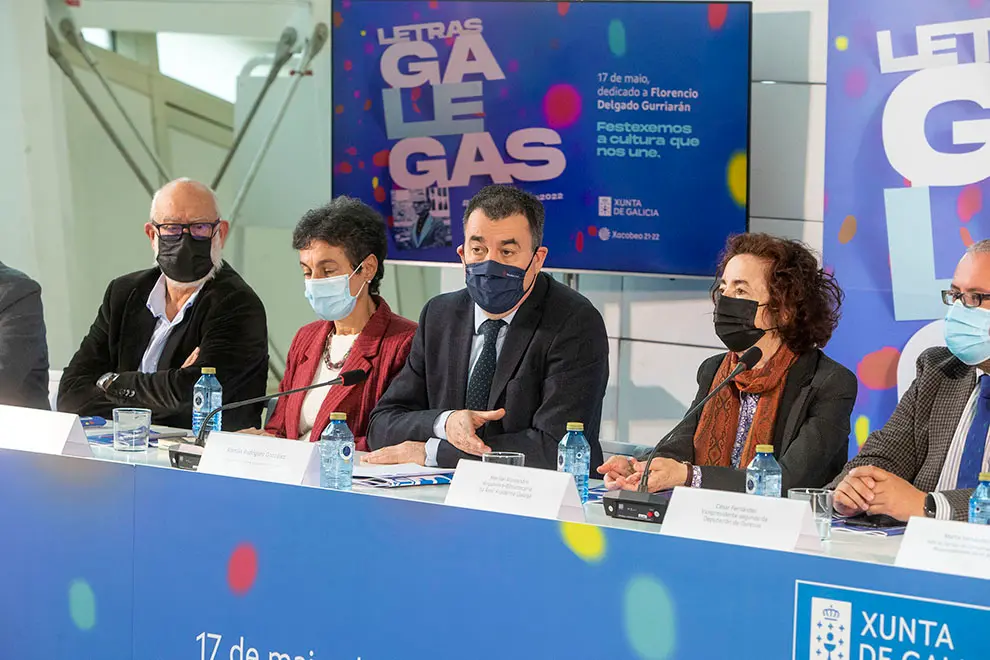 presentación da programación das Letras Galegas 2022 dedicadas a Florencio Delgado Gurriarán. 