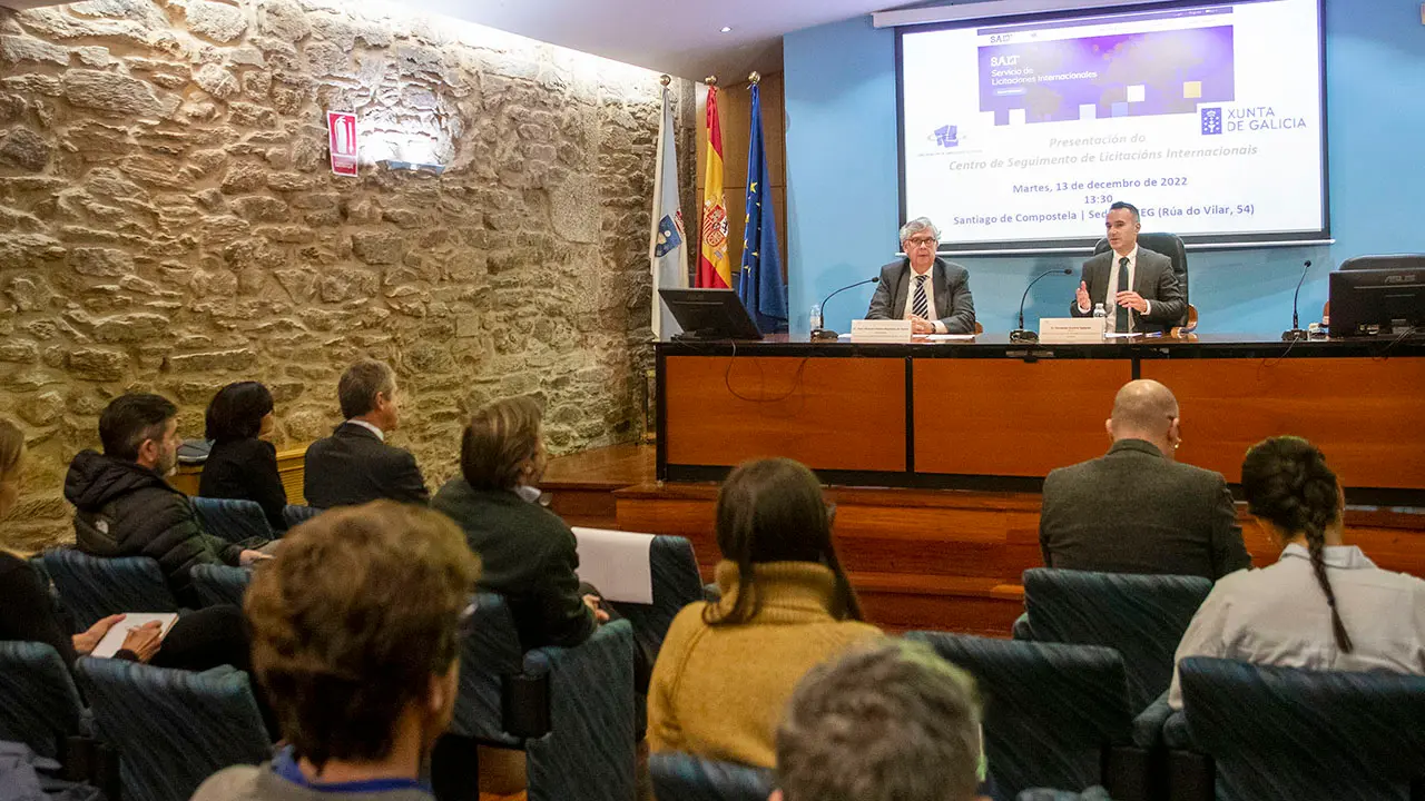  O director do Igape, Fernando Guldrís, participa na presentación do Centro de Seguimento de Licitacións Internacionais 