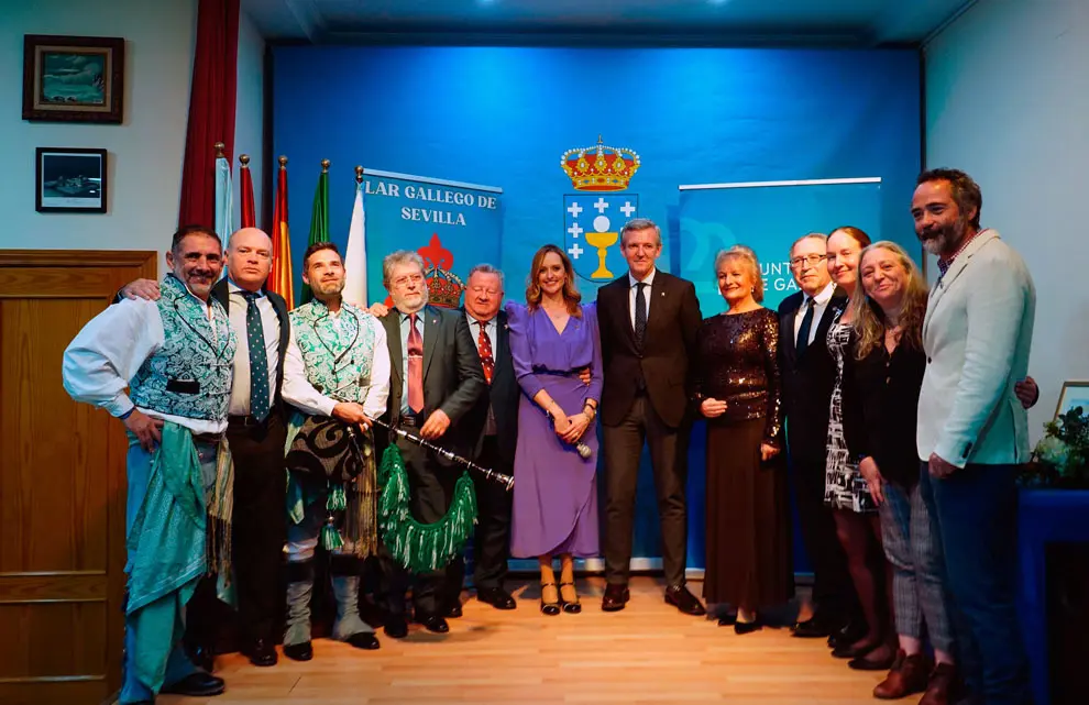 O presidente da Xunta, Alfonso Rueda, participa no acto do 69º aniversario do Lar Gallego de Sevilla. Lar Gallego  (Sevilla), 22/11/25.