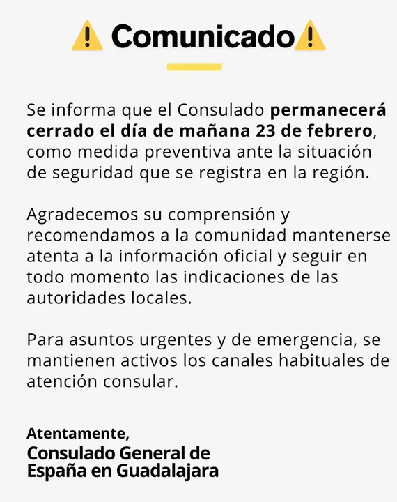 Comunicado Guadalajara