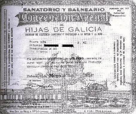 CCG-Hijas Galicia-Recibo cota social 1951