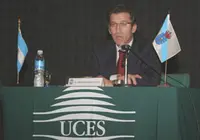  Núñez Feijóo, durante su conferencia en la UCES.