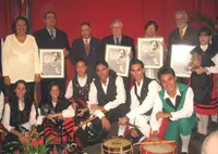 Roberto Pérez -en el centro-, junto a los galardonados.