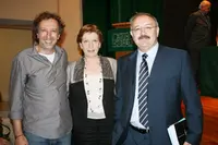  El actor Eduardo Blanco, Rosa Lojo y Villares, en la presentación.