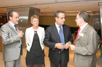  Torres, Rum&iacute;, Corbacho y Ruiz, durante el Pleno.