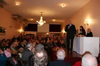  El poeta Mosquera Montaña, durante la presentación del  libro  biográfico de Benito Blanco.