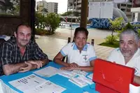  Adriano García Fernández, Daysi Mocharrachif y Manuel Sinde Porto, vicepresidente, secretaria ejecutiva y presidente, fueron los encargados de custodiar los ingresos de la romería.