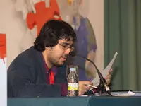 Un momento de la exposición de Rubén Sánchez.