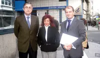 El presidente de la Diputación, Salvador Fernández Moreda, junto a Pilar Pin y Galán Vázquez.