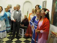  El grupo de zarzuela, durante su actuaci&oacute;n. 