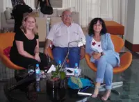  Leticia Garc&iacute;a Gonz&aacute;lez, presidenta de la Asociaci&oacute;n Hijos y Nietos; Guillermo Rivero Blanco, de la Asociaci&oacute;n Hijos y Nietos; y la investigadora Raquel Mart&iacute;nez Buj&aacute;n.