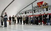  Pedro Bello se dirige a los presentes en esta fiesta de la Hispanidad.