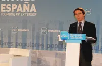 Jos&eacute; Mar&iacute;a Aznar, durante su intervenci&oacute;n en el acto de apertura.