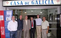Los dirigentes de la Xunta, en su visita a Casa de Galicia.