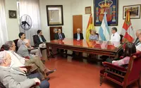 Miras Portugal, durante la reunión con los directivos del Hospital. 