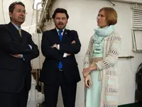 De Ida a dcha.Miguel Ángel Pérez, alcalde de O Grove, Rodriguez Miranda y Nava CastroP6234359