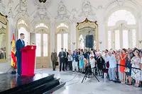 Don Felipe durante sus palabras en la recepción a la colectividad española residente en la República de Cuba  2