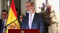 Reyes en Alemania El Rey durante su intervención en la recepción a la colectividad española